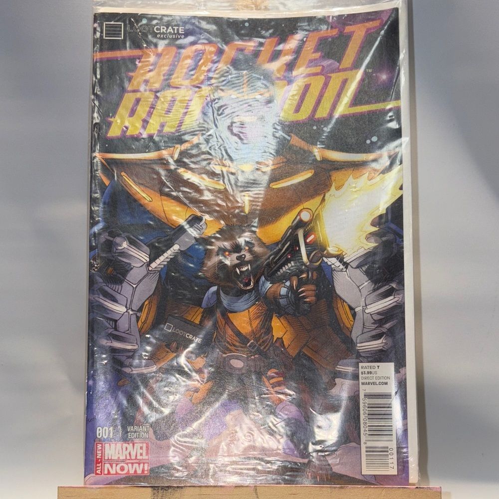 Marvel Rocket Raccoon Comic with Purple and Yellow